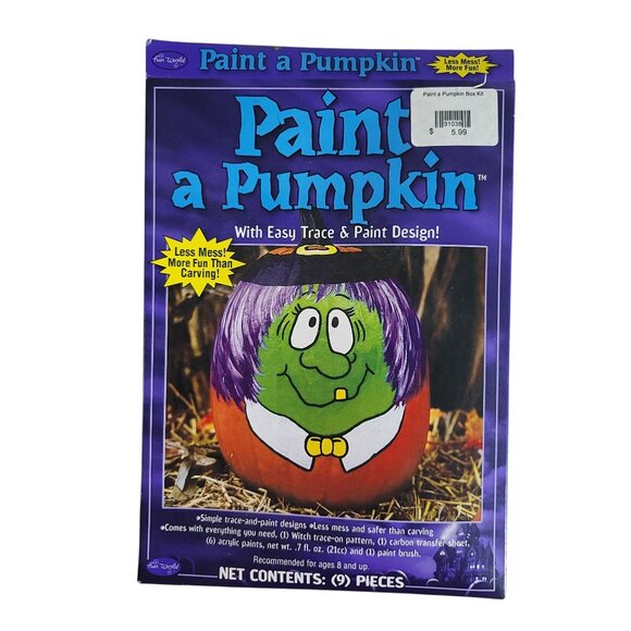 Halloween Carving Decorating Kits Lot Pumpkin Masters 2 Crazy Faces Paint NEW - Picture 4 of 10